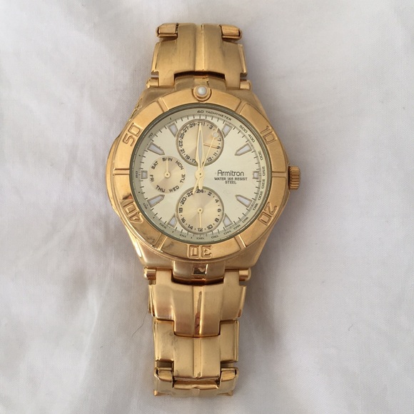 armitron men's gold watch